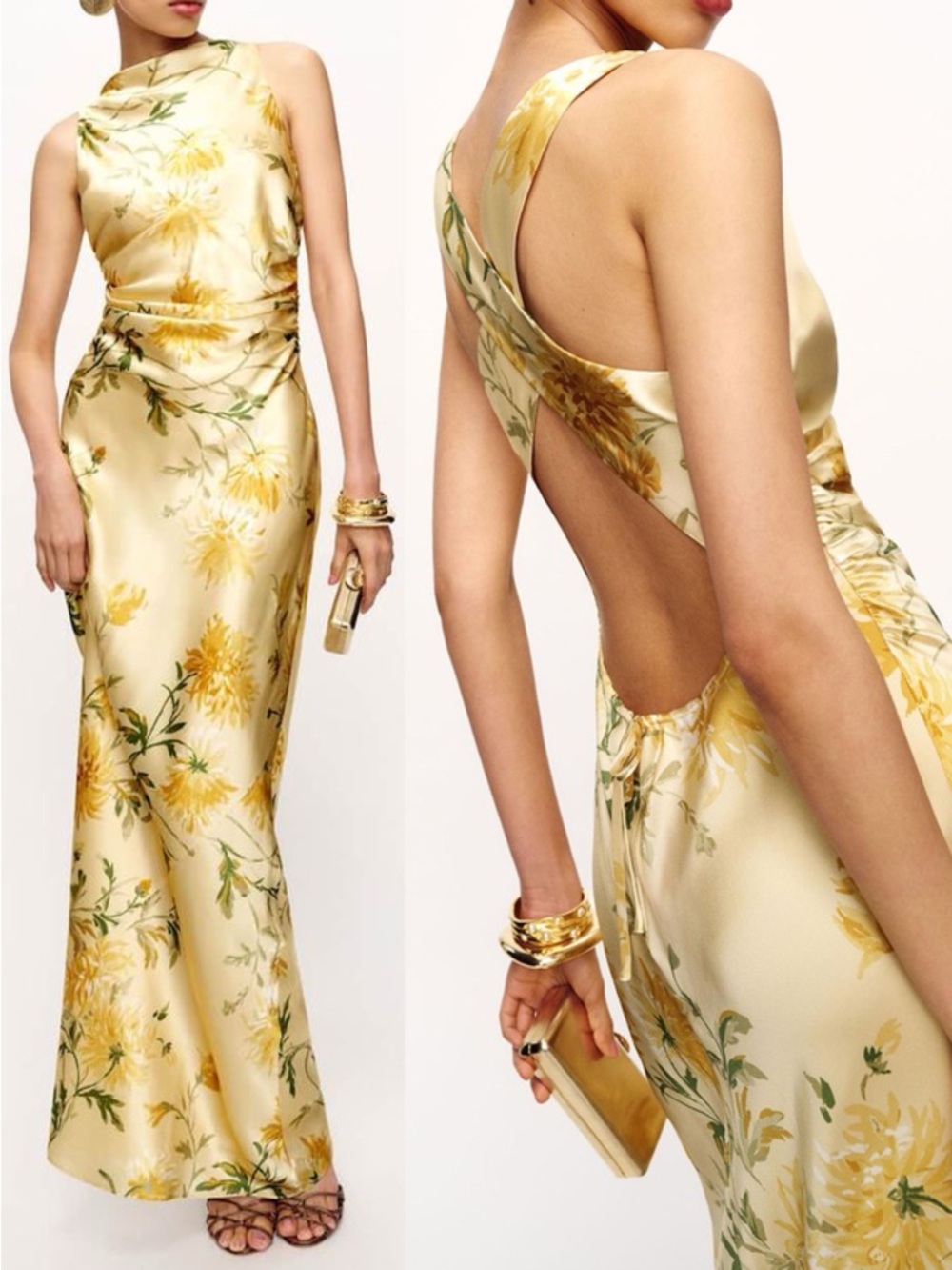 Reformation Anaiis Silk Dress